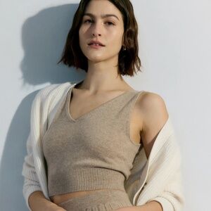 Mongolian Cashmere Cropped Tank